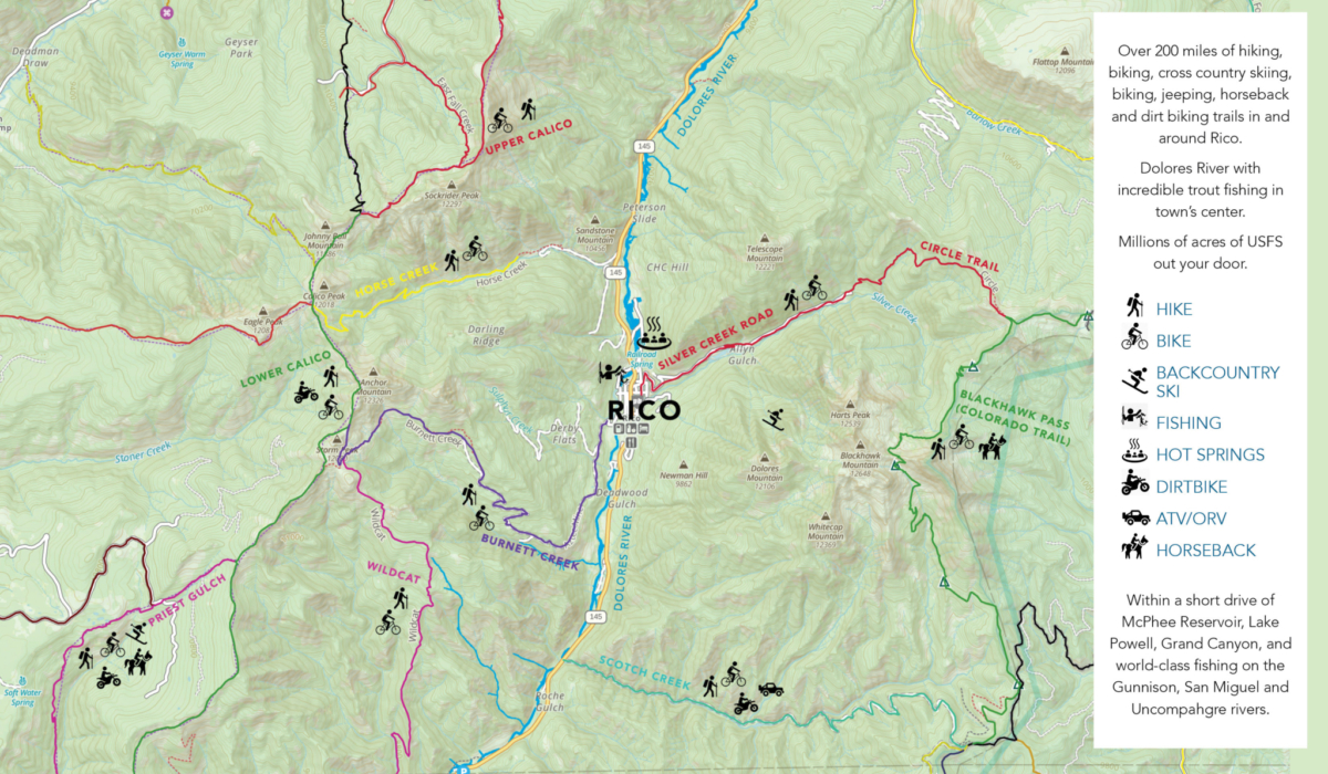 Rico, Colorado - Recreational Map